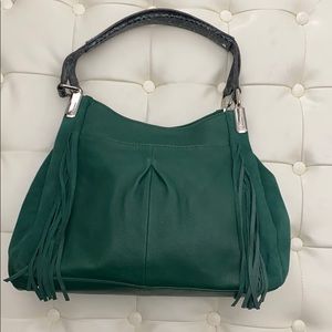 B Makowsky -Green Leather Bag